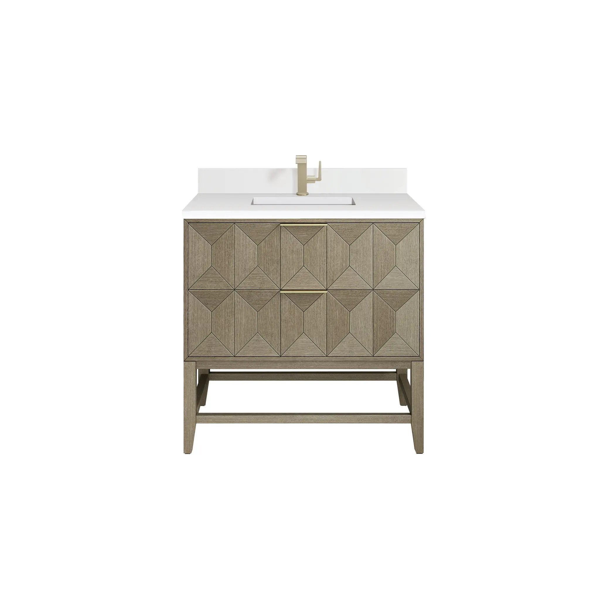 James Martin Emmeline 36" Single Vanity Set - Pebble Oak by James Martin Vanities