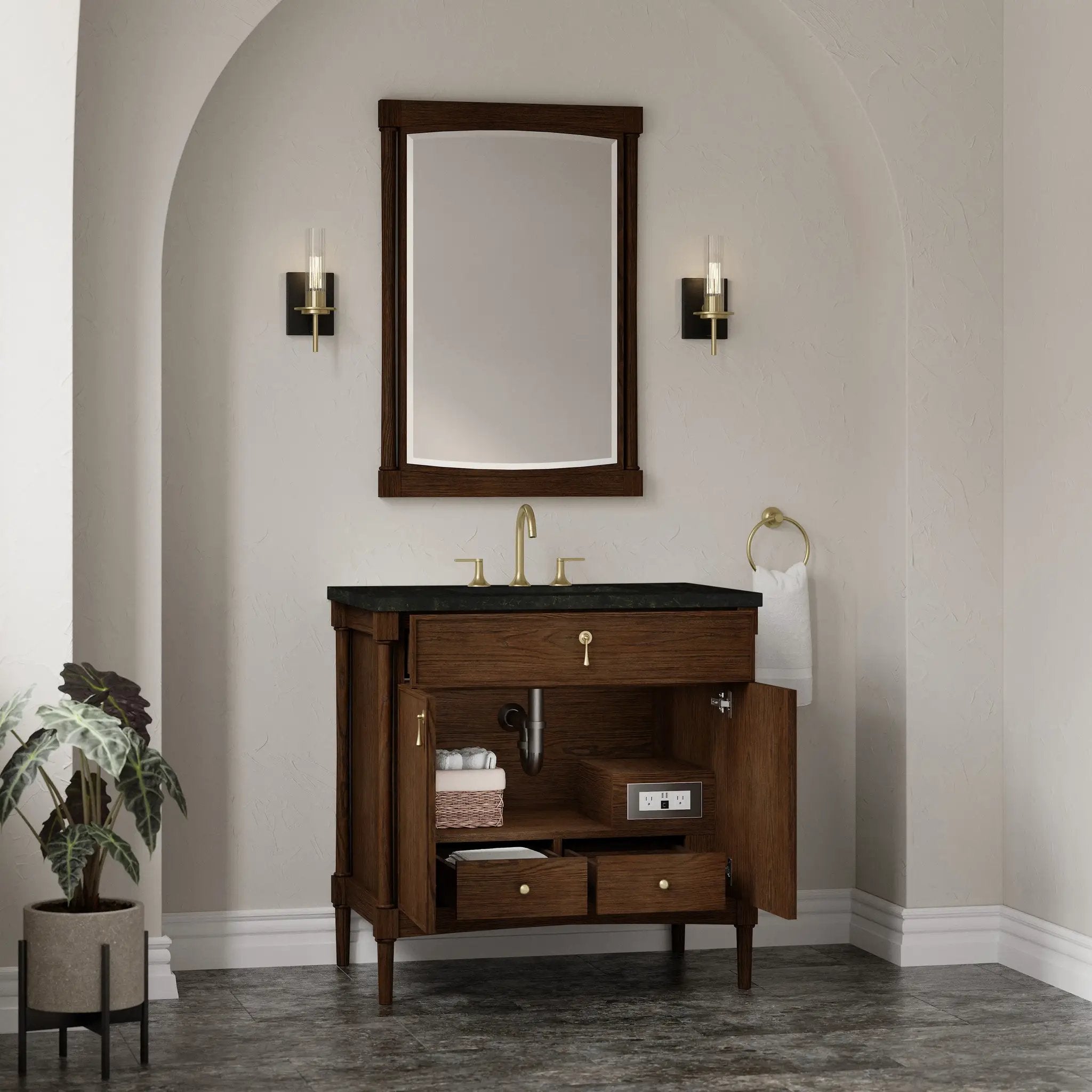 sable oak vanity