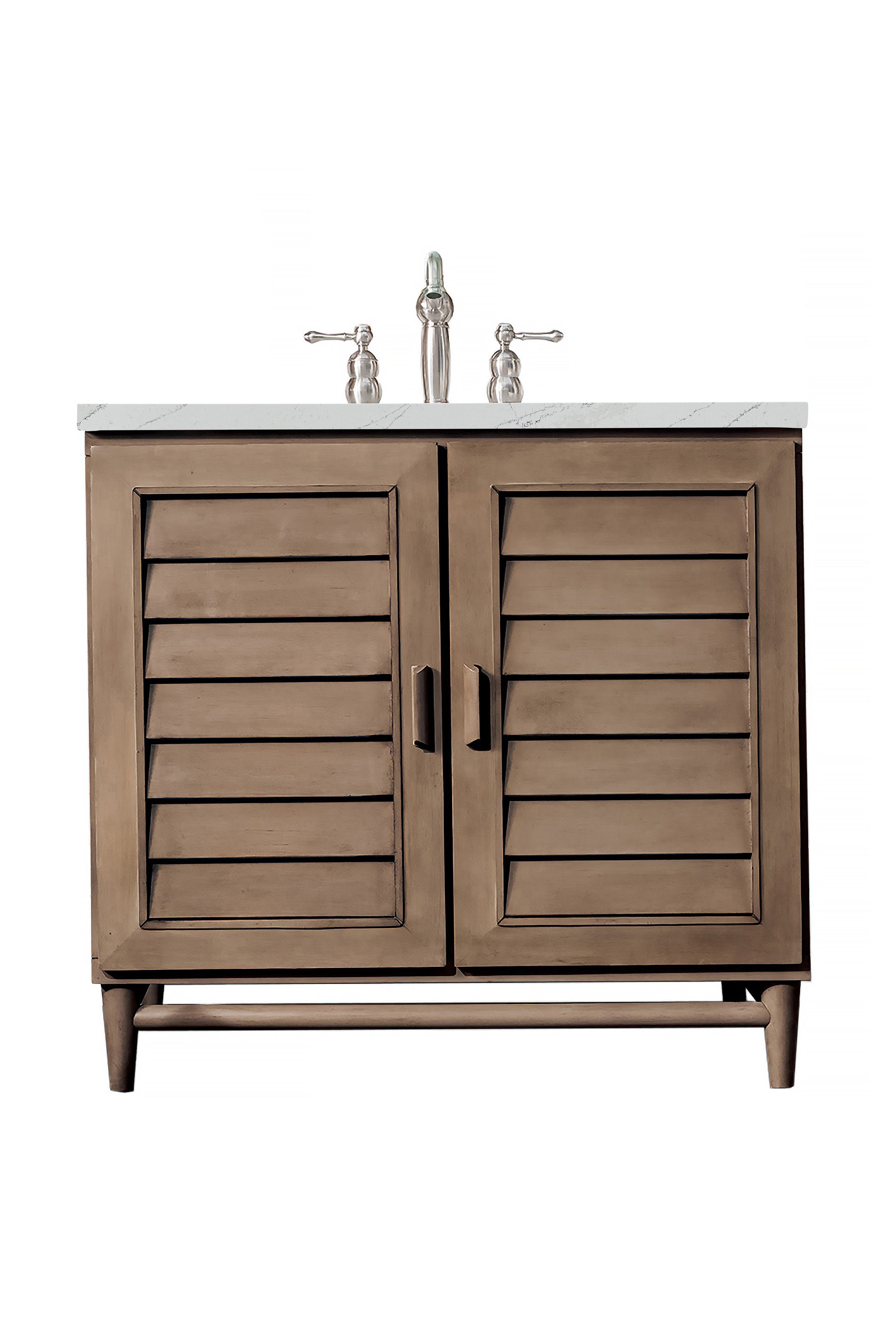 James Martin Vanities Portland 36" Single Vanity Whitewashed Walnut