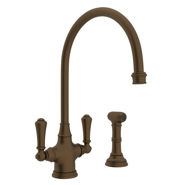 Rohl Georgian Era Two Handle Kitchen Faucet with Side Spray
