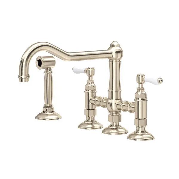 Rohl Acqui Bridge Kitchen Faucet with Side Spray by Rohl