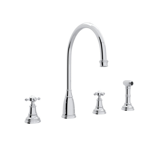 polished chrome kitchen faucet
