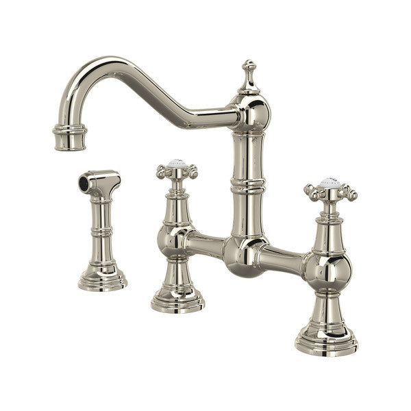 Rohl Edwardian Bridge Kitchen Faucet with Side Spray by Rohl