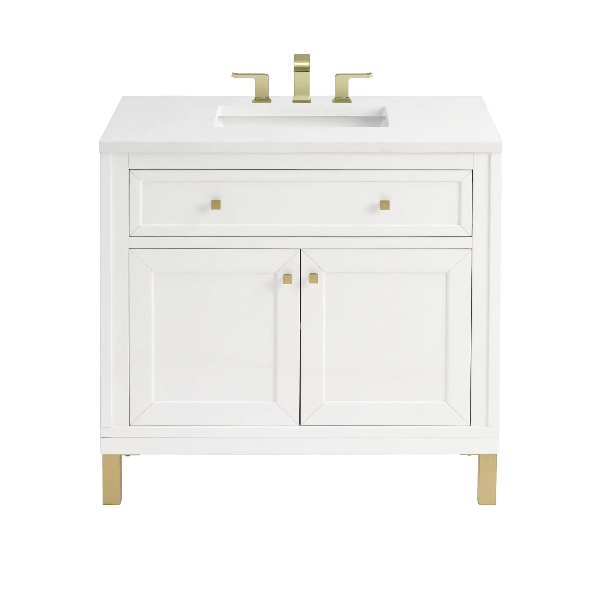 James Martin Chicago 36" Single Vanity Set - Glossy White by James Martin Vanities