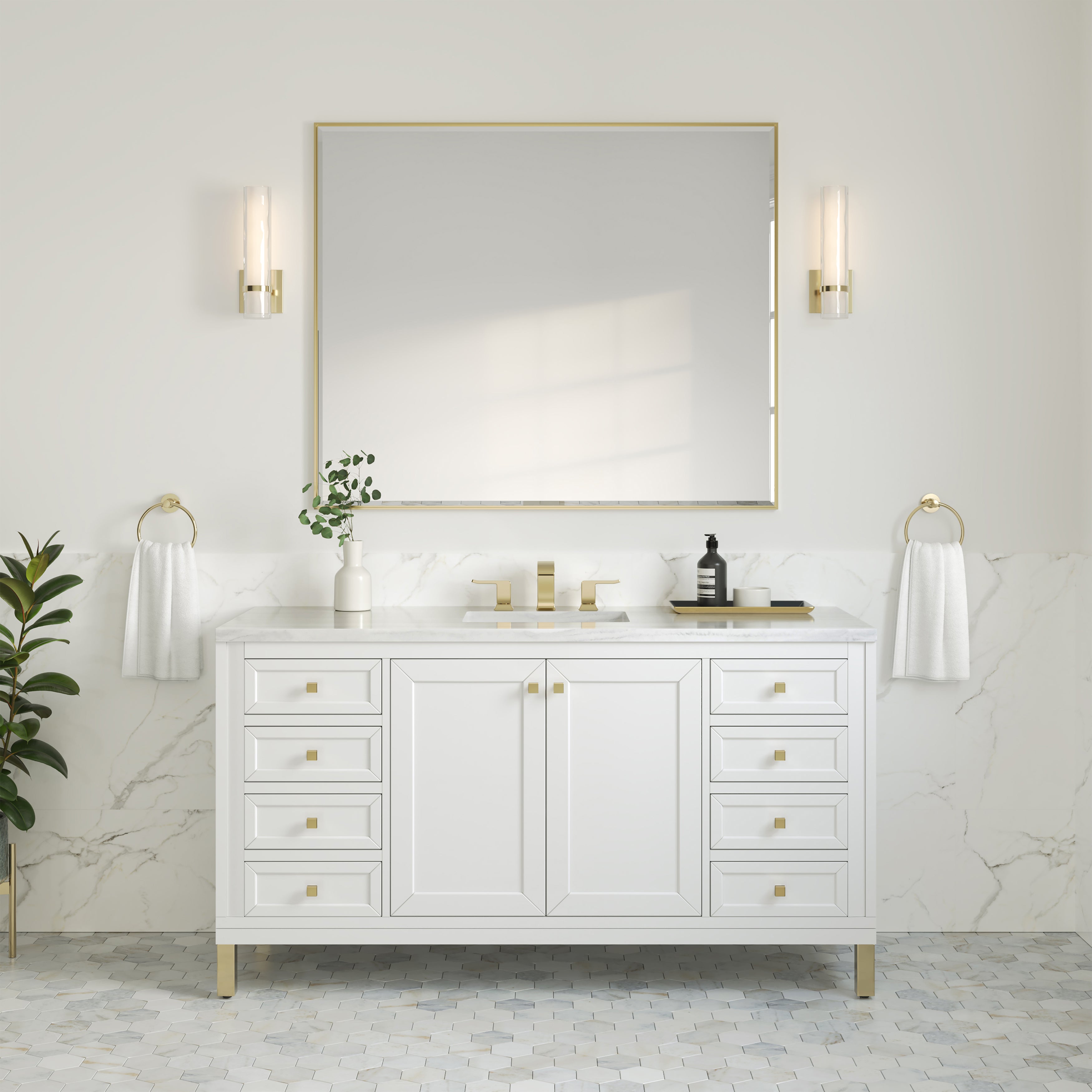 arctic fall solid surface top vanity