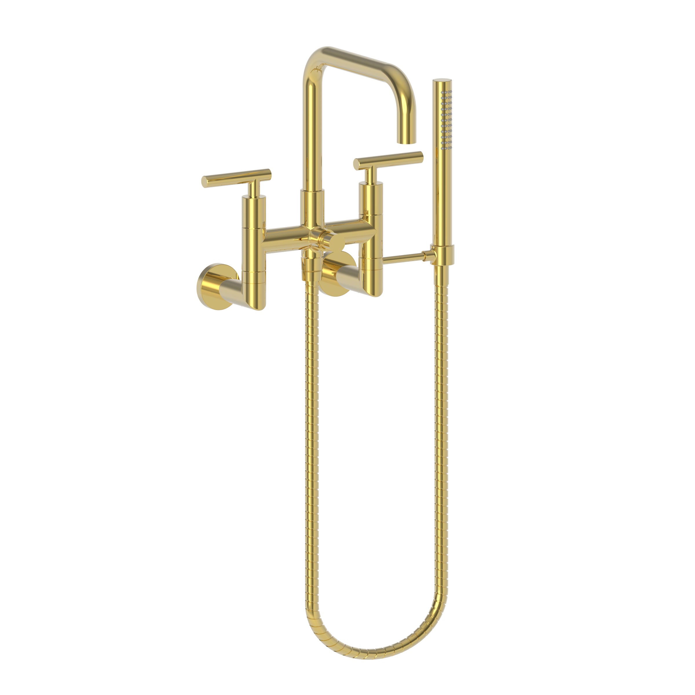 Newport Brass East Square Exposed Tub & Hand Shower Set - Wall Mount