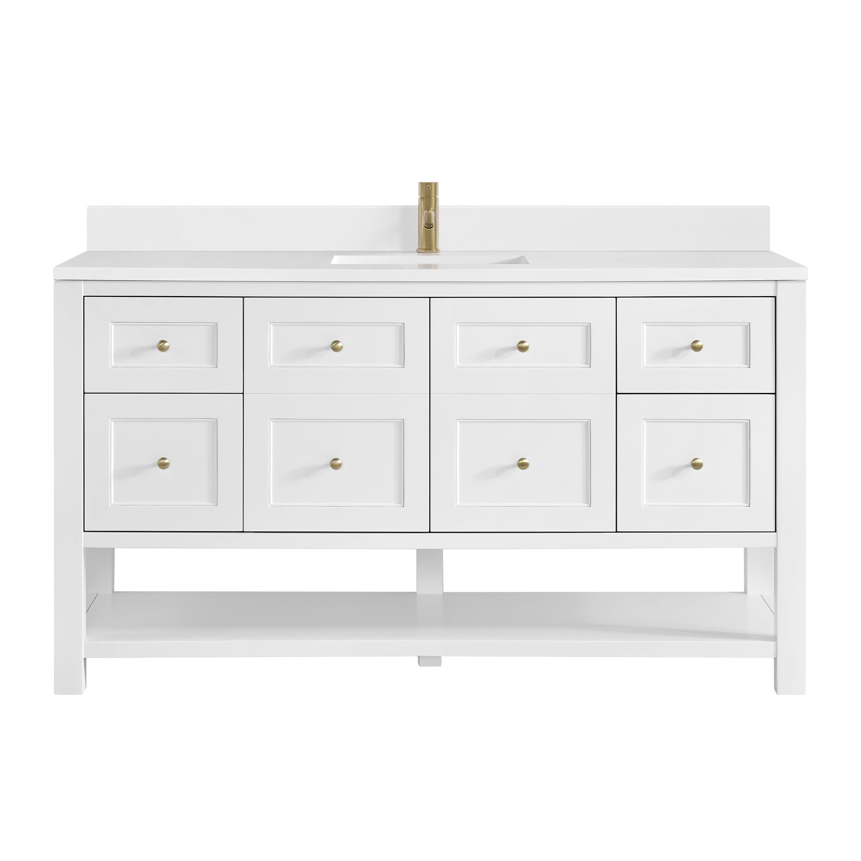 James Martin Vanities Breckenridge 60" Single Vanity - Bright White