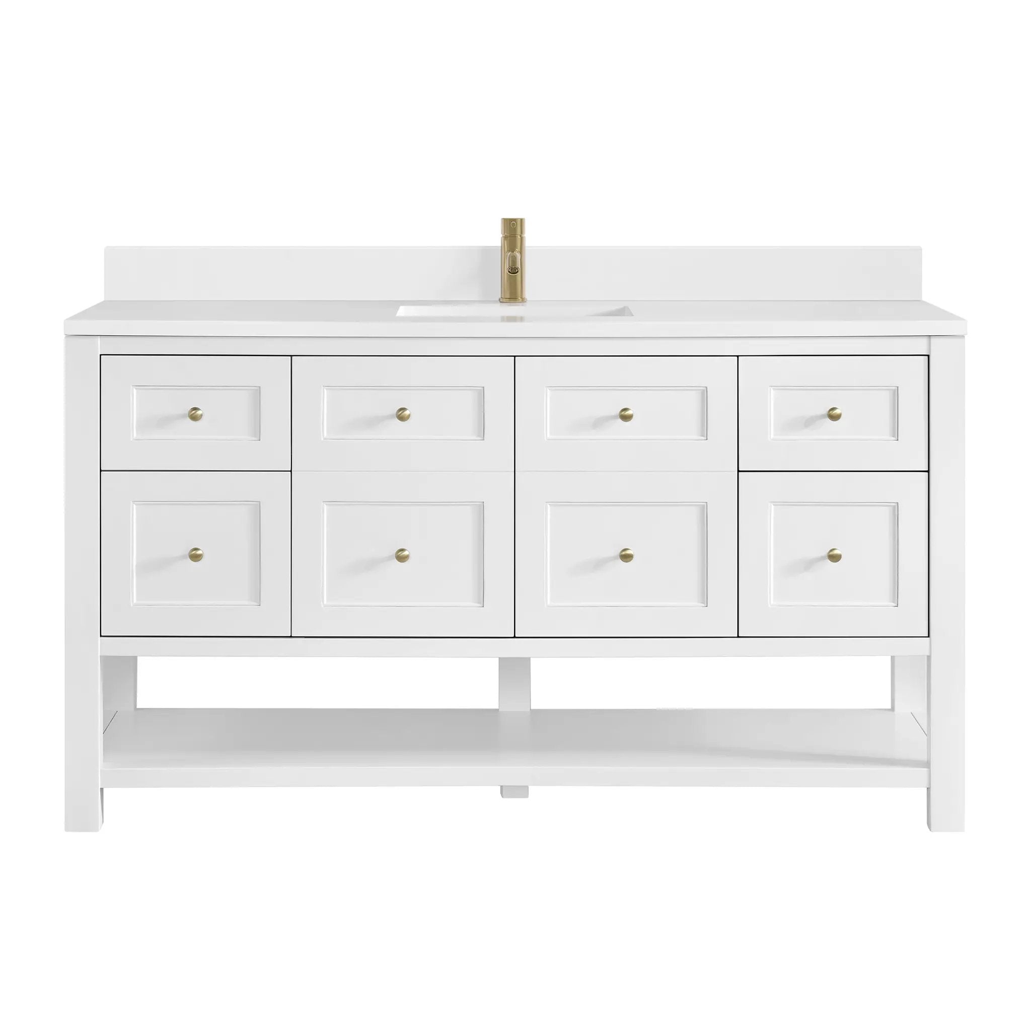 James Martin Breckenridge 60" Single Vanity Set - Bright White by James Martin Vanities