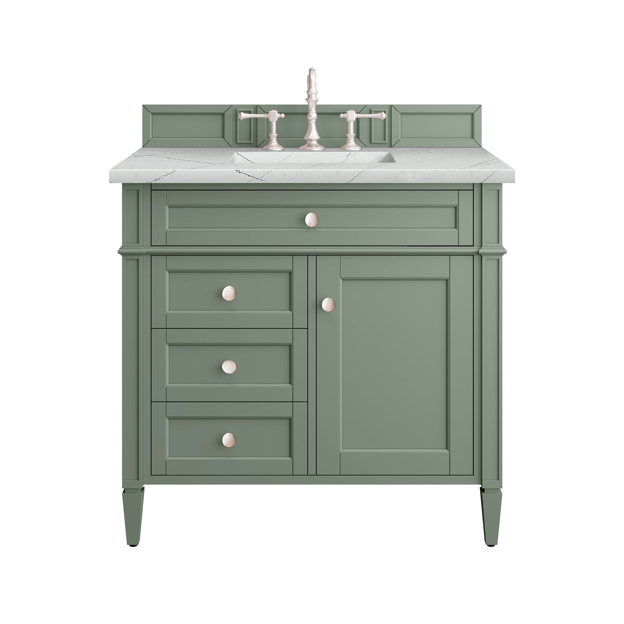 James Martin Vanities Brittany 36" Single Vanity - Smokey Celadon