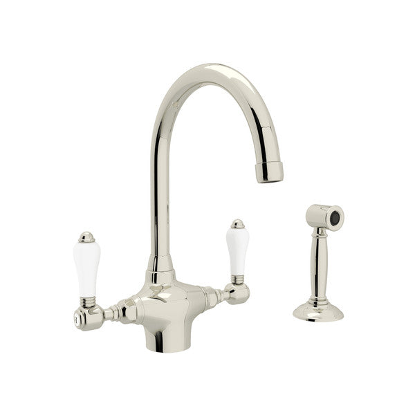 Rohl San Julio Two Handle Kitchen Faucet with Side Spray