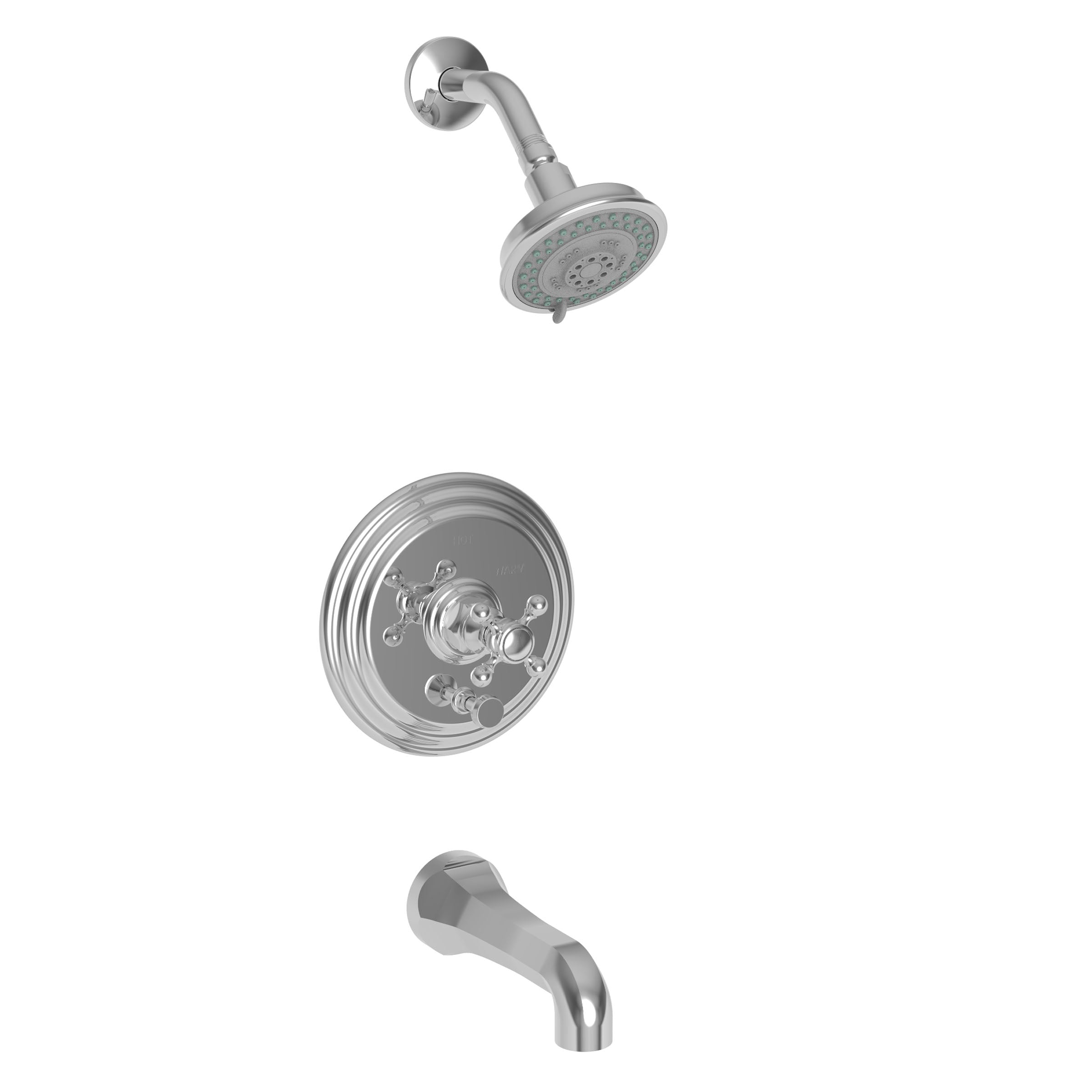 polished chrome shower trim set