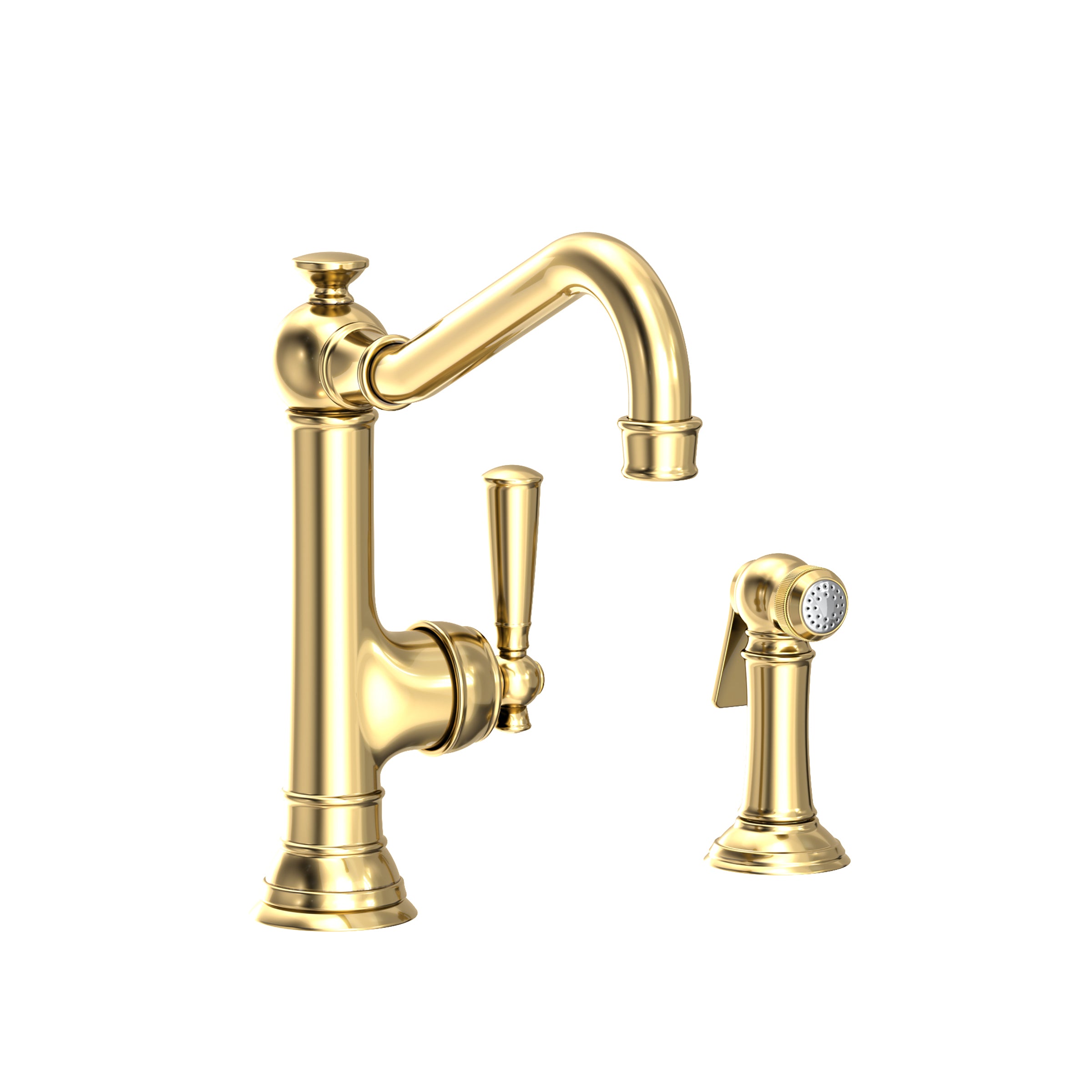 Newport Brass Jacobean Single Handle Kitchen Faucet with Side Spray