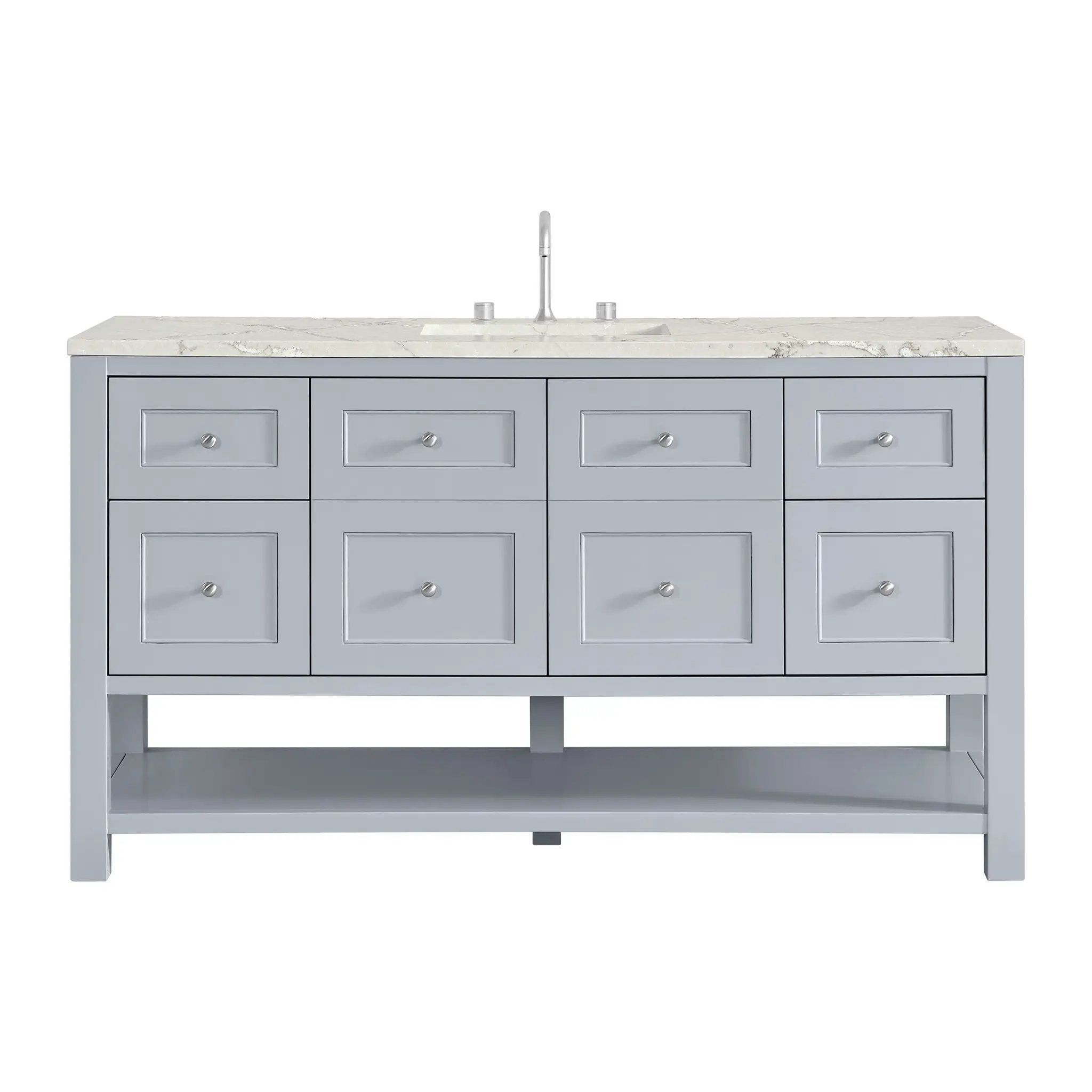 James Martin Breckenridge 60" Single Vanity Set - Serenity Blue by James Martin Vanities