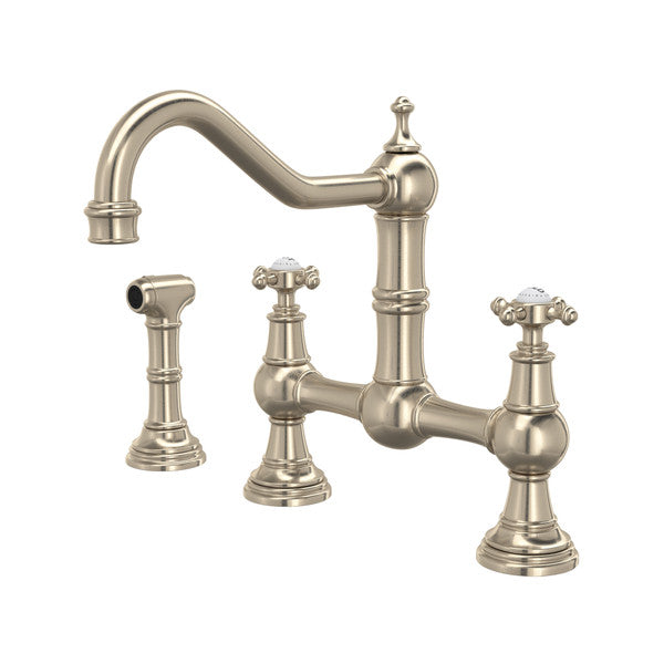 Rohl Edwardian Bridge Kitchen Faucet with Side Spray by Rohl