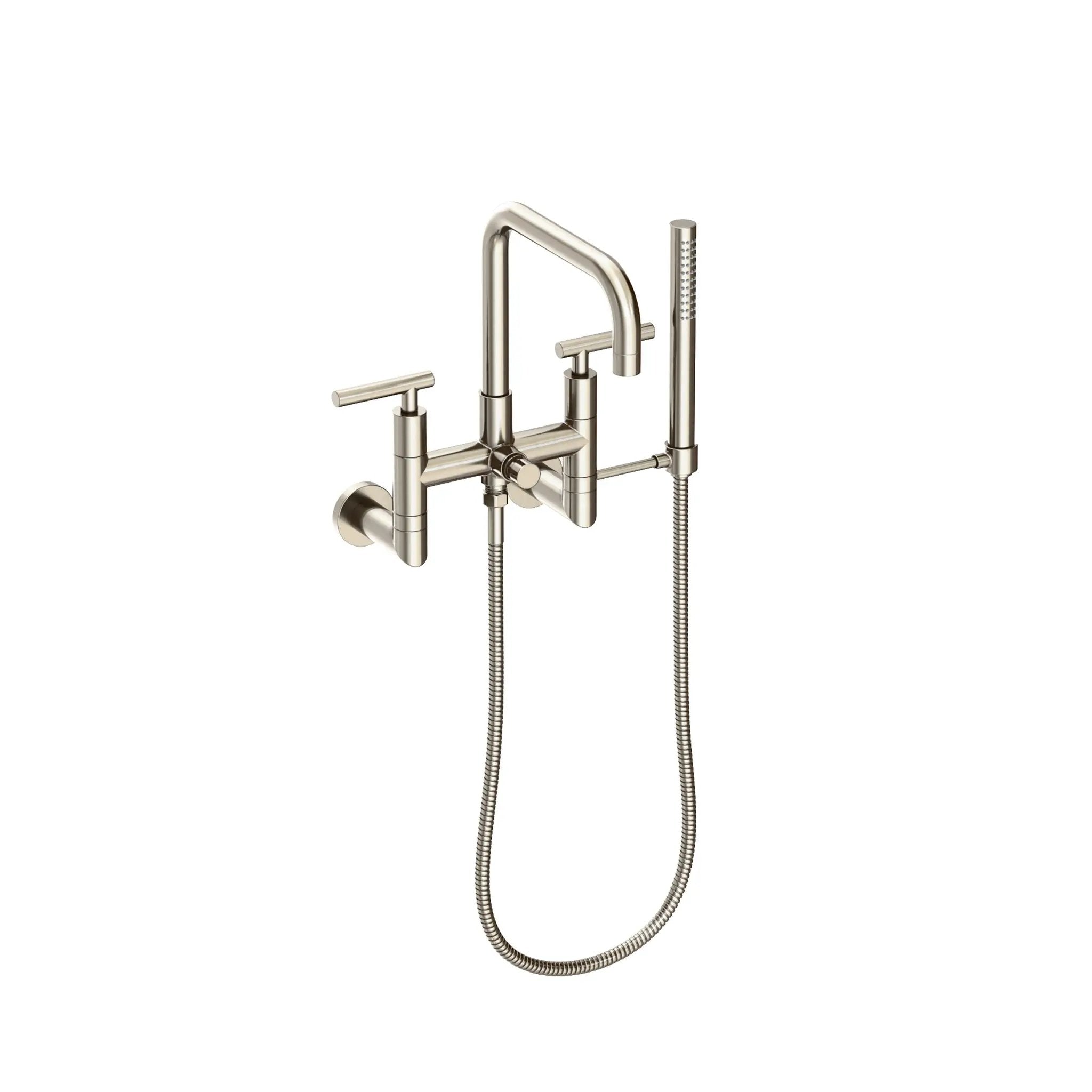 Newport Brass East Square Exposed Tub & Hand Shower Set - Wall Mount by Newport Brass