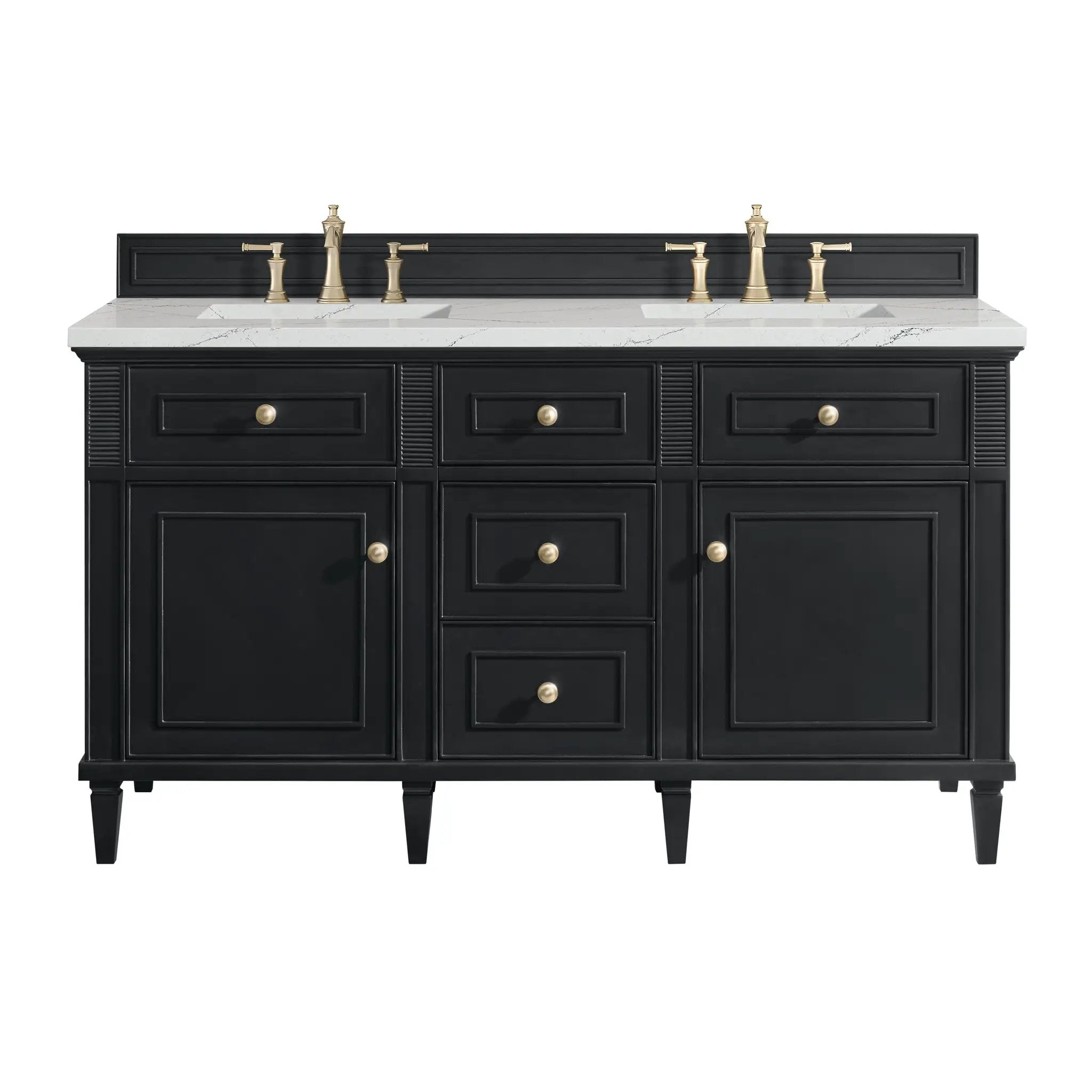 James Martin Lorelai 60" Double Vanity Set - Black Onyx by James Martin Vanities