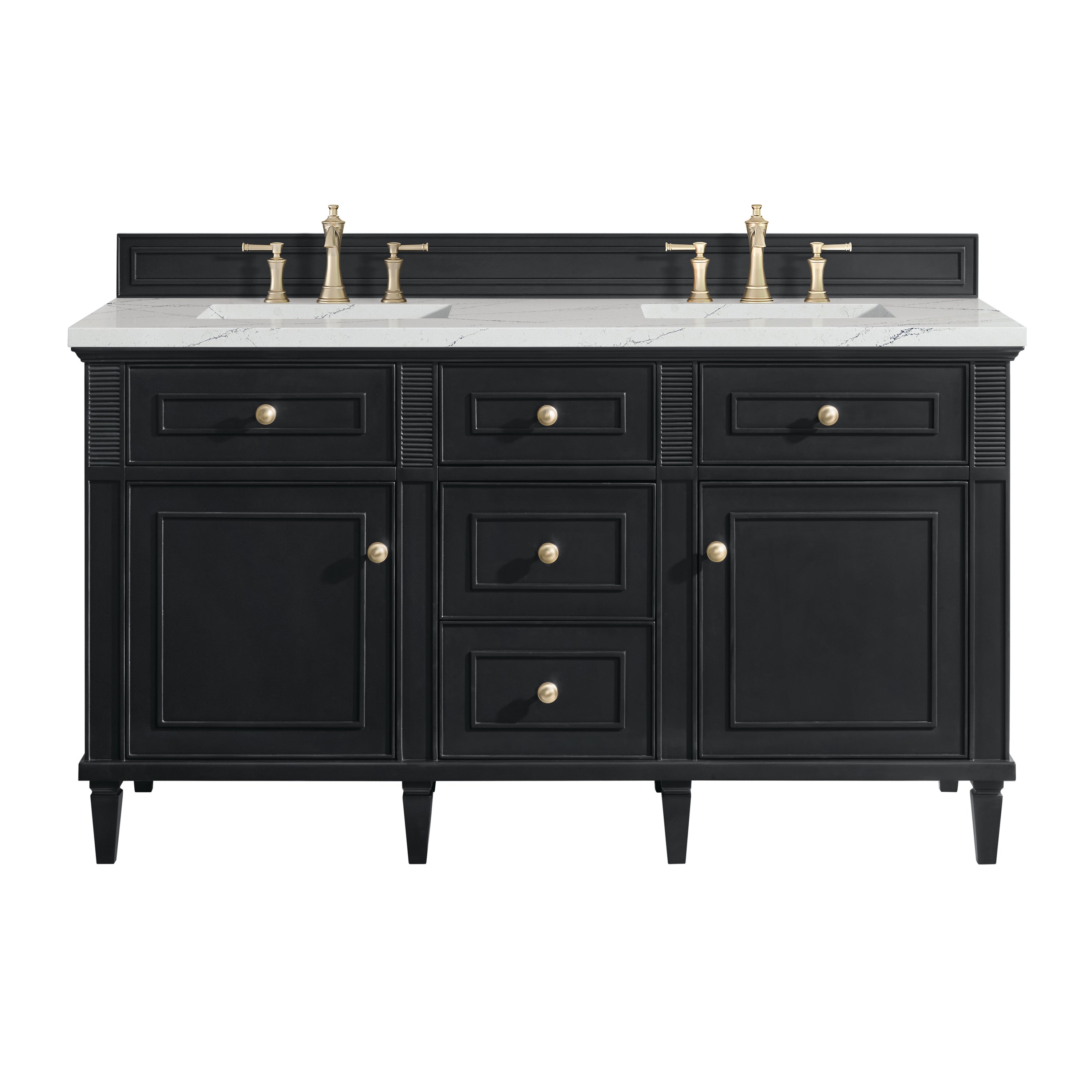 James Martin Vanities Lorelai 60" Double Vanity - Black Onyx