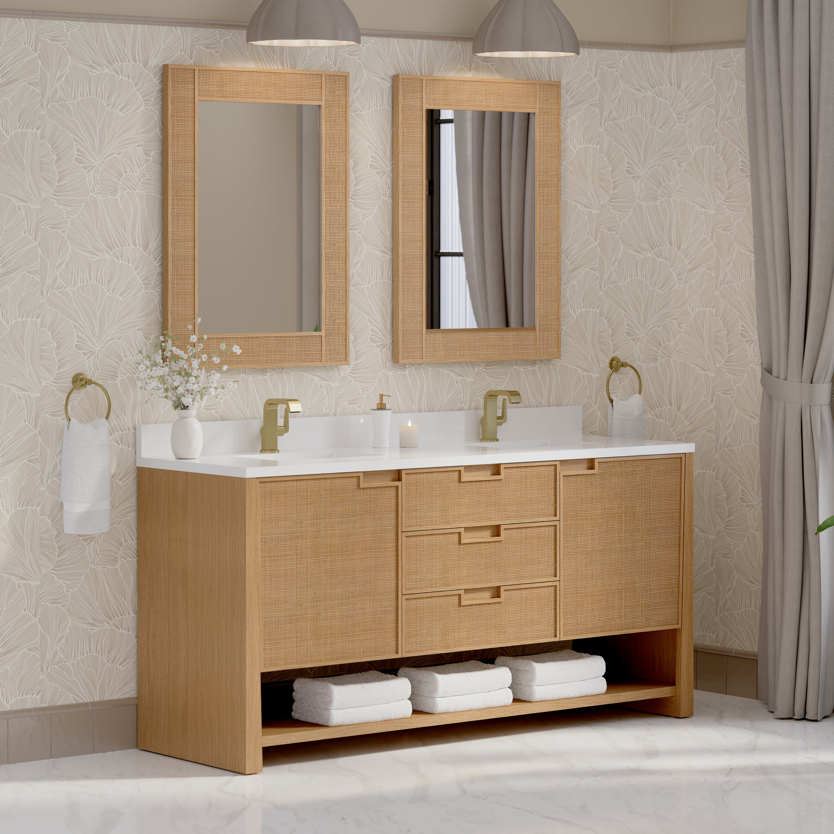 seaside oak vanity