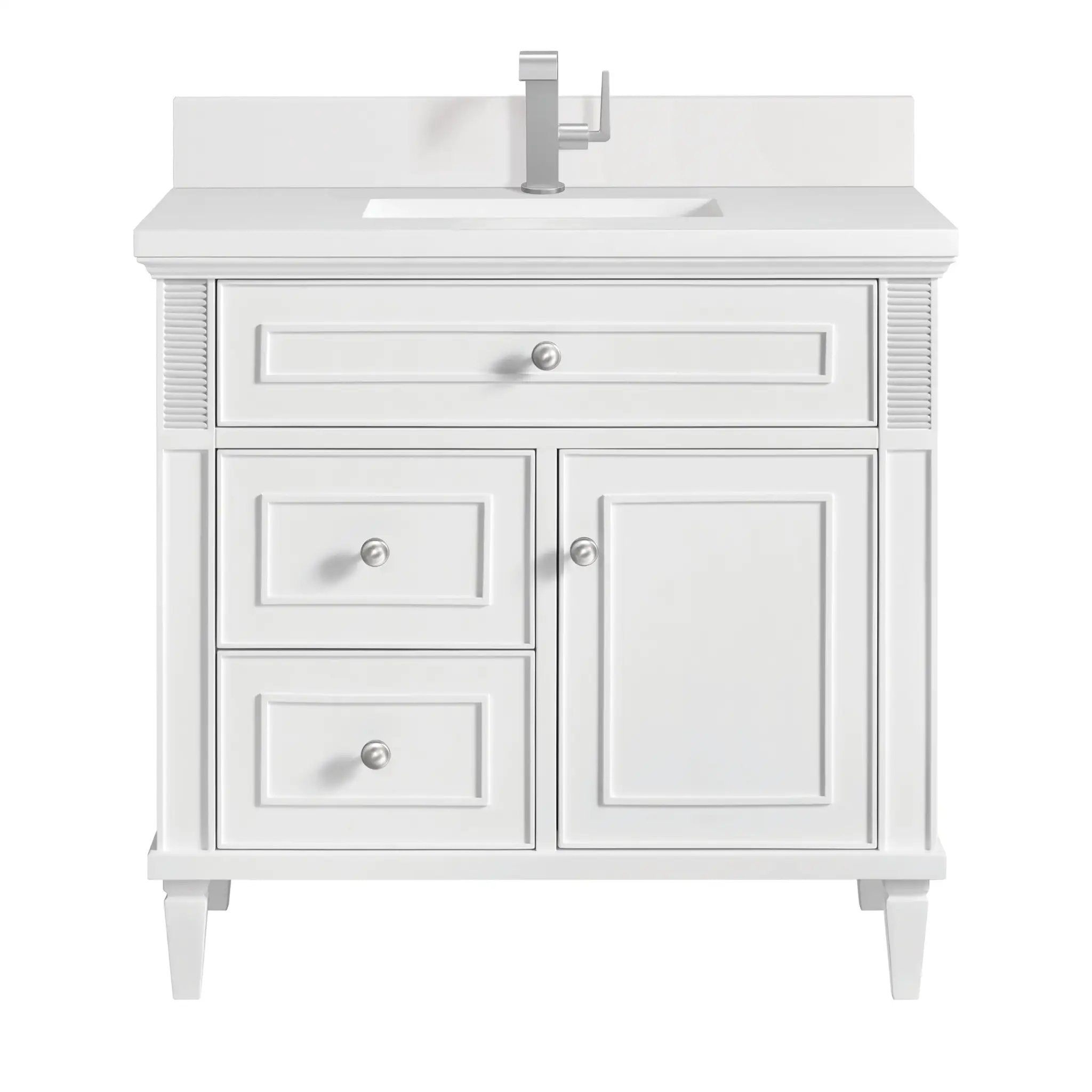 James Martin Lorelai 36" Single Vanity Set - Bright White by James Martin Vanities