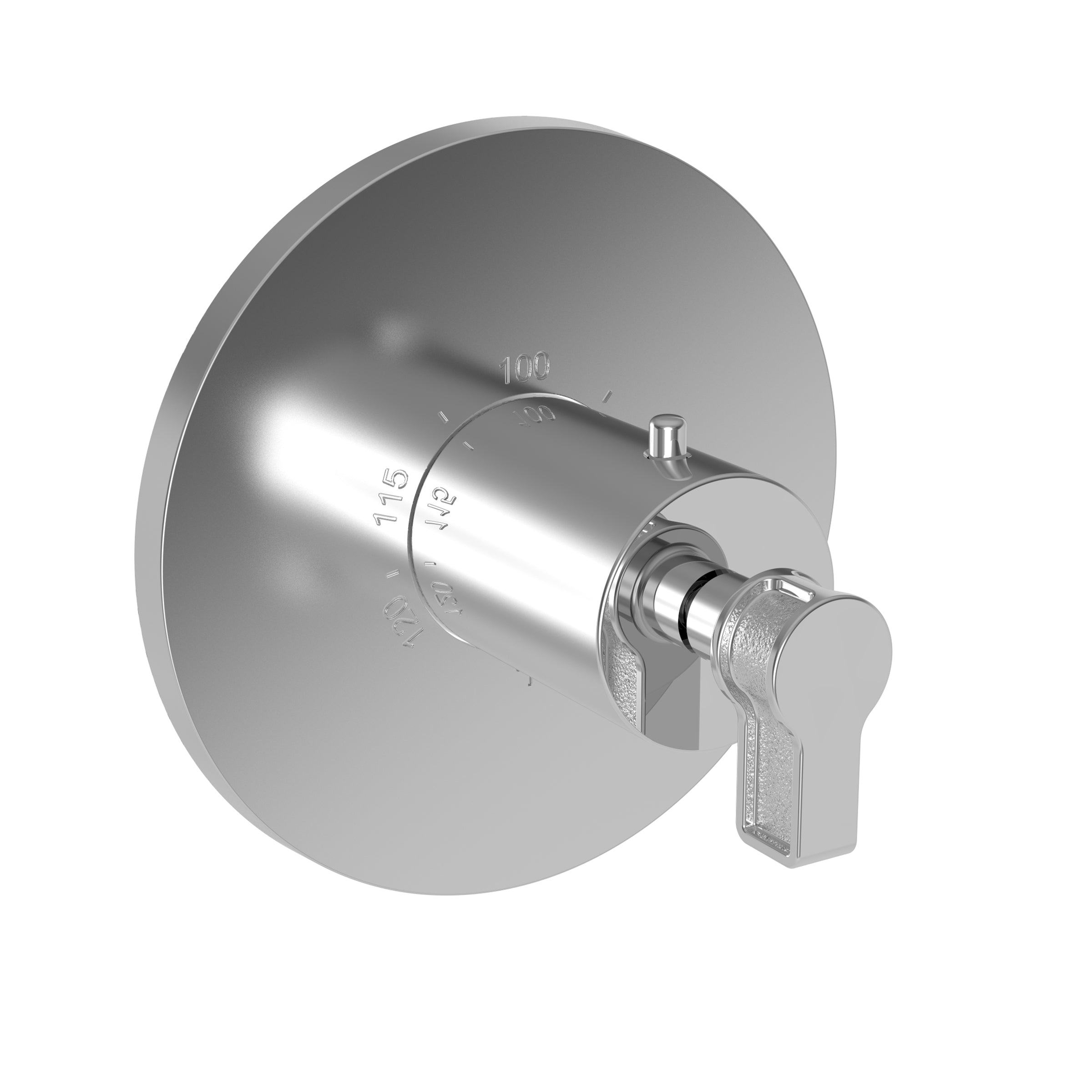 polished chrome thermostatic trim plate