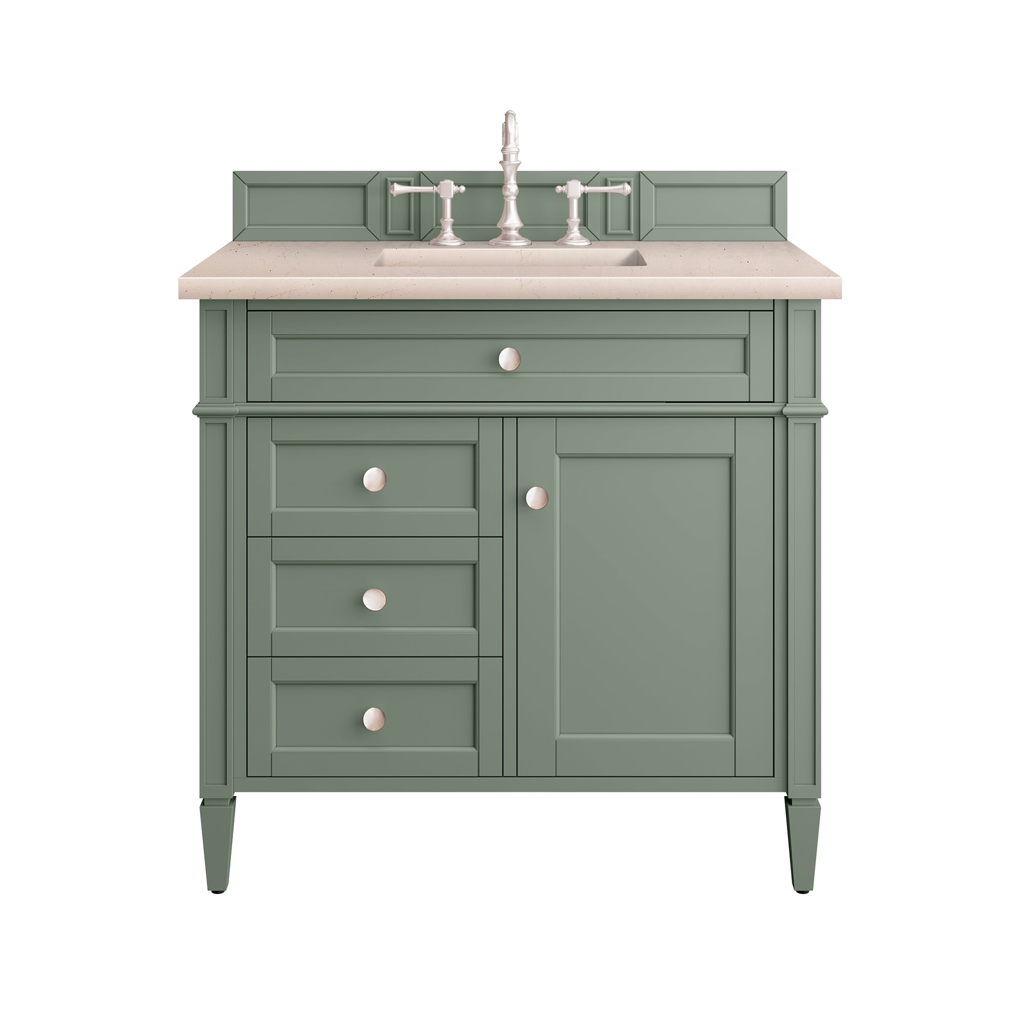 James Martin Vanities Brittany 36" Single Vanity - Smokey Celadon