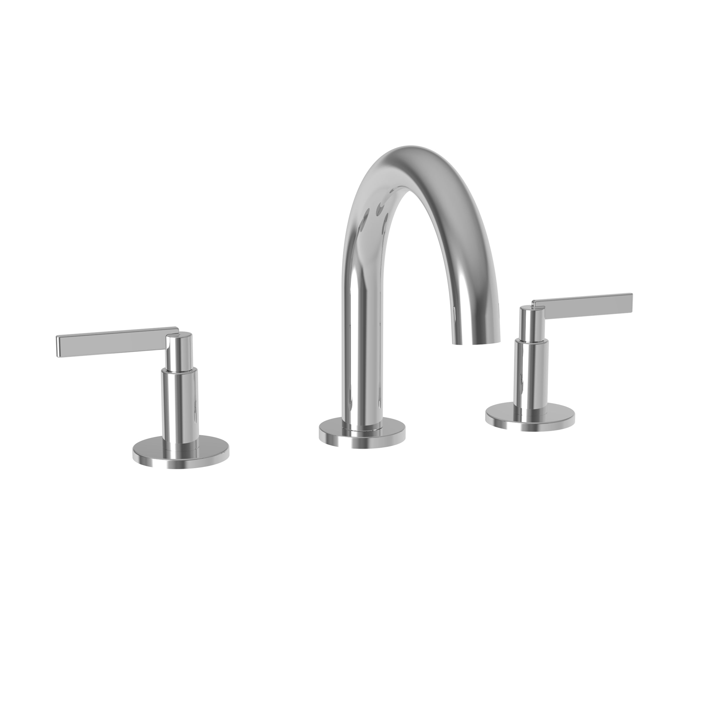 polished chrome lavatory faucet