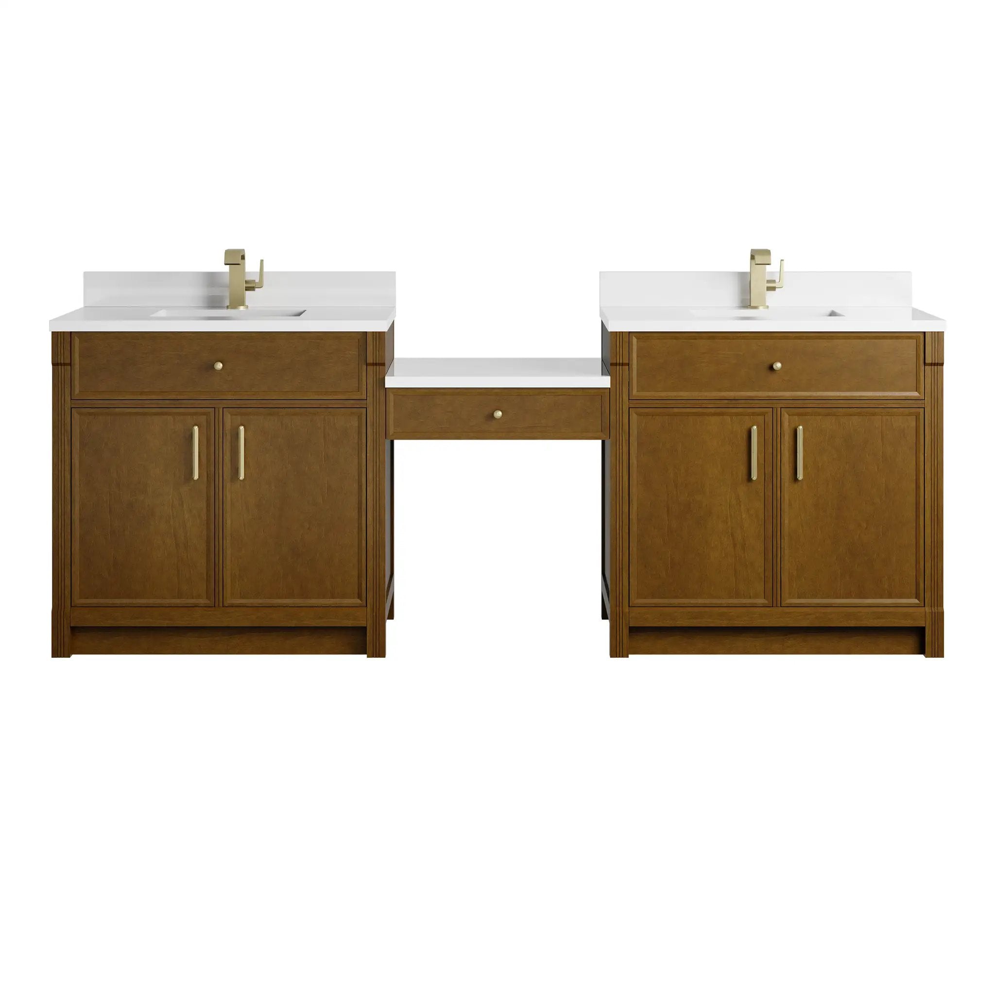 honey oak vanity