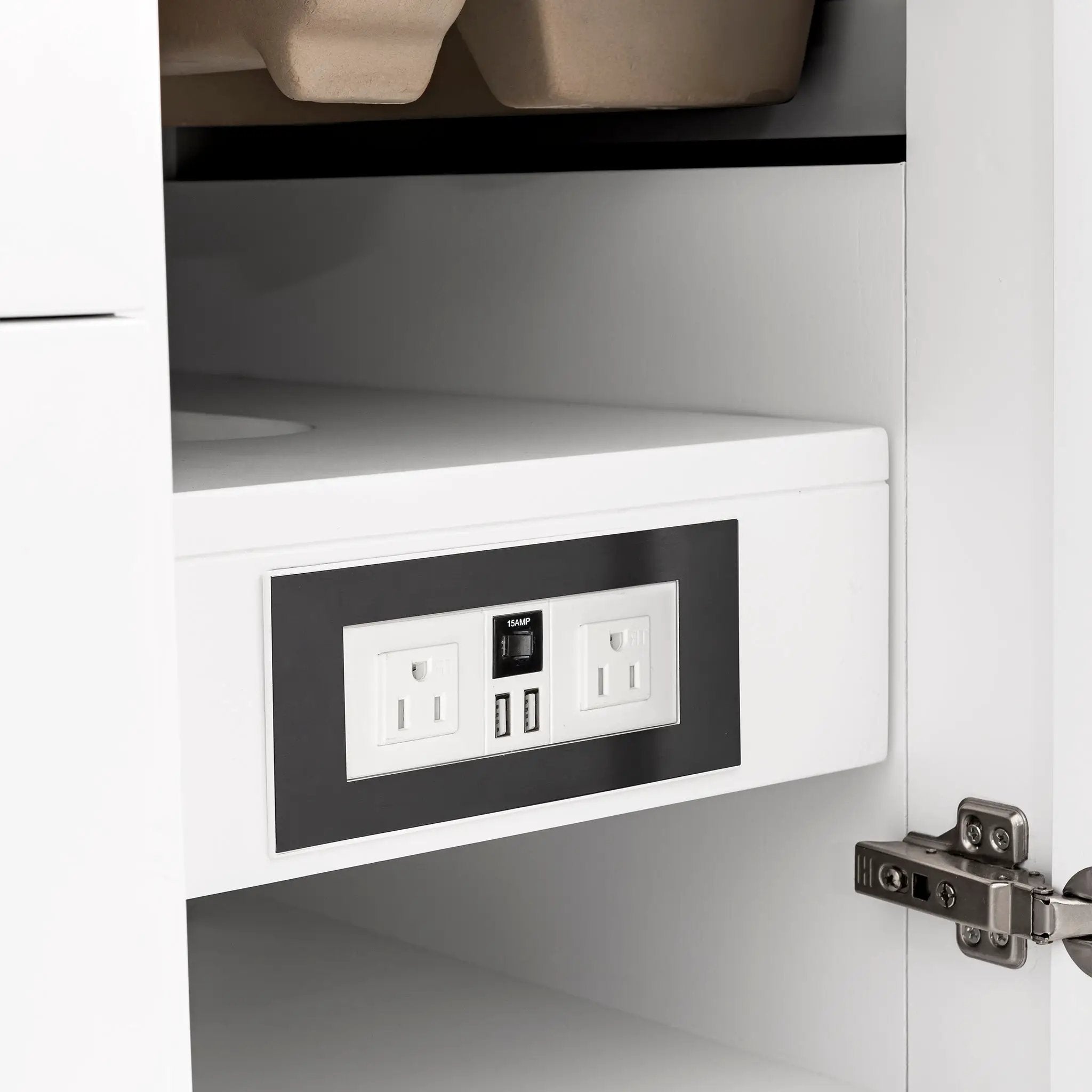 bright white vanity