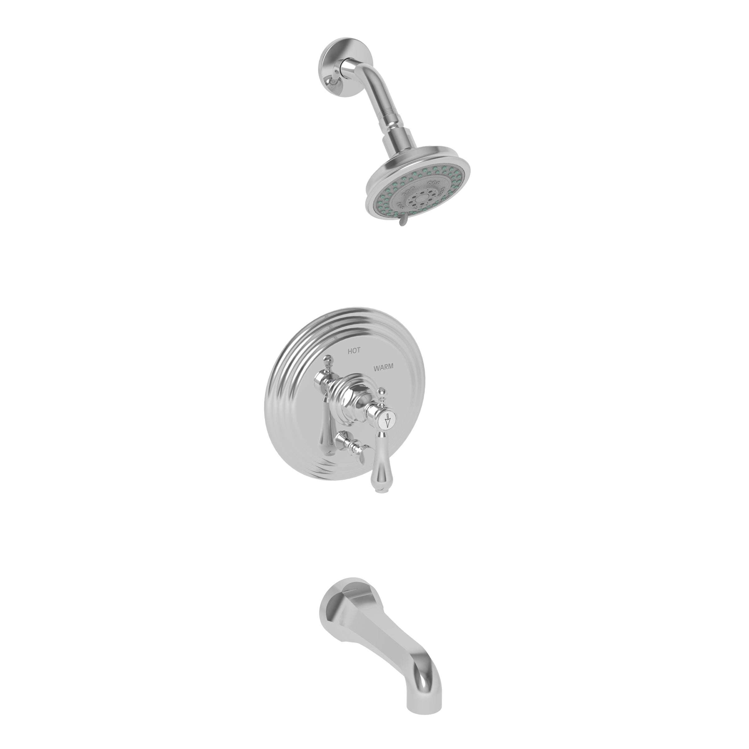 polished chrome shower trim set