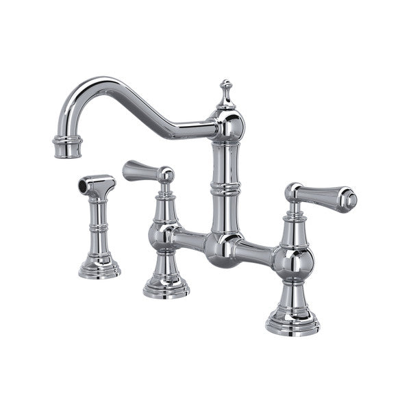 polished chrome kitchen faucet