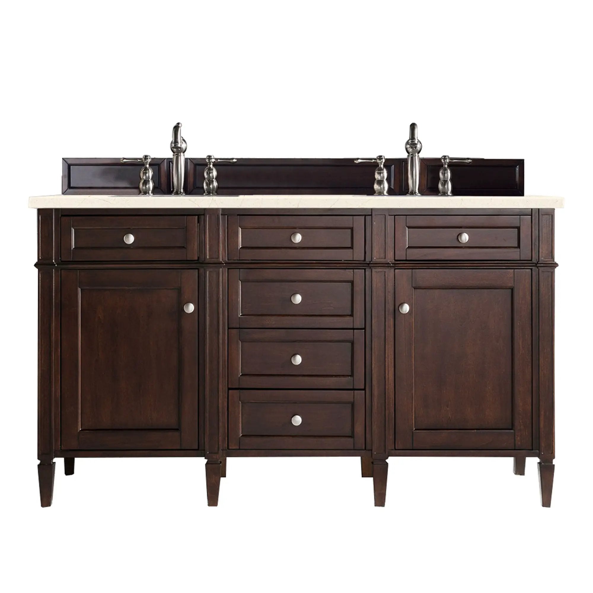James Martin Brittany 60" Double Vanity Set - Burnished Mahogany by James Martin Vanities