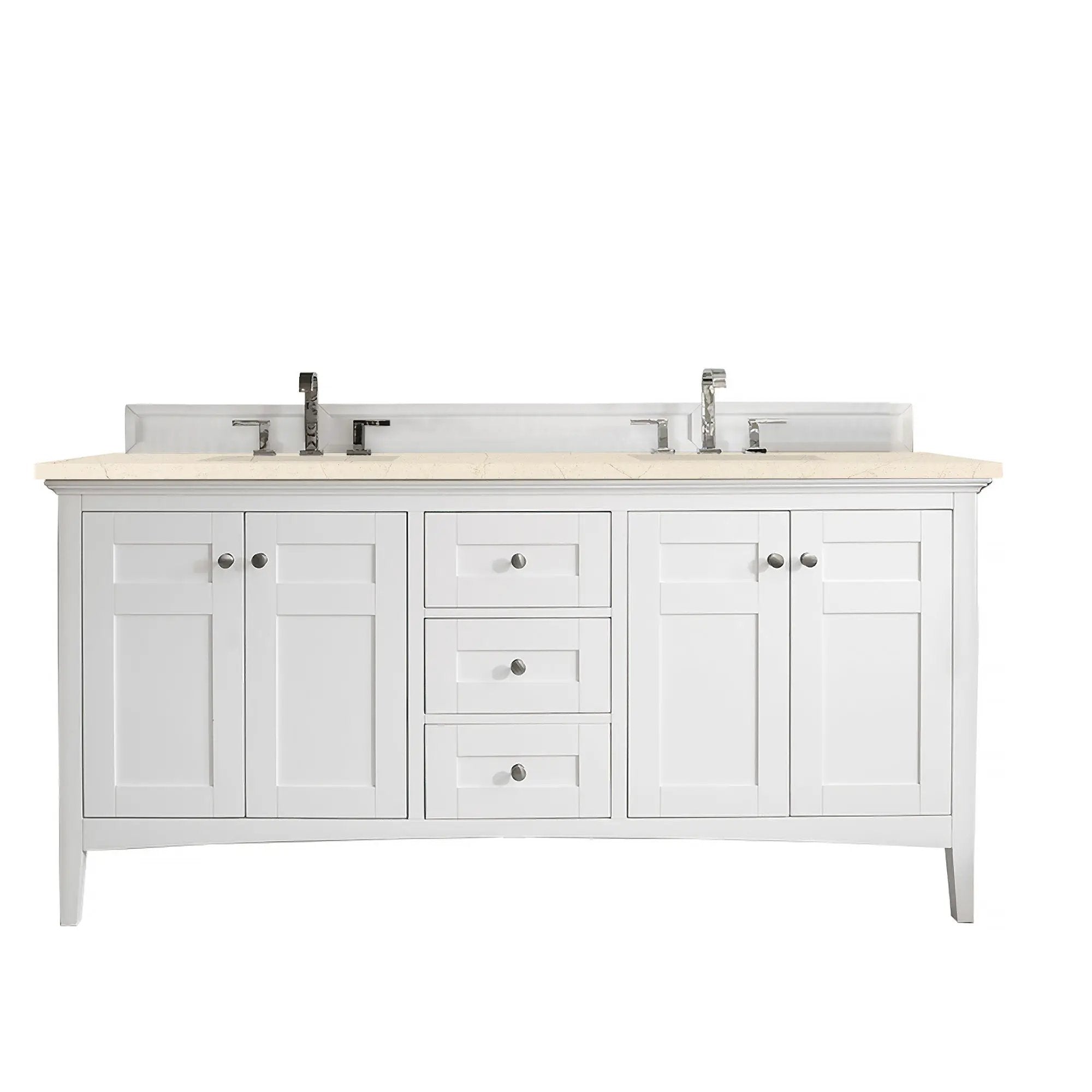 James Martin Palisades 72" Double Vanity Set - Bright White by James Martin Vanities