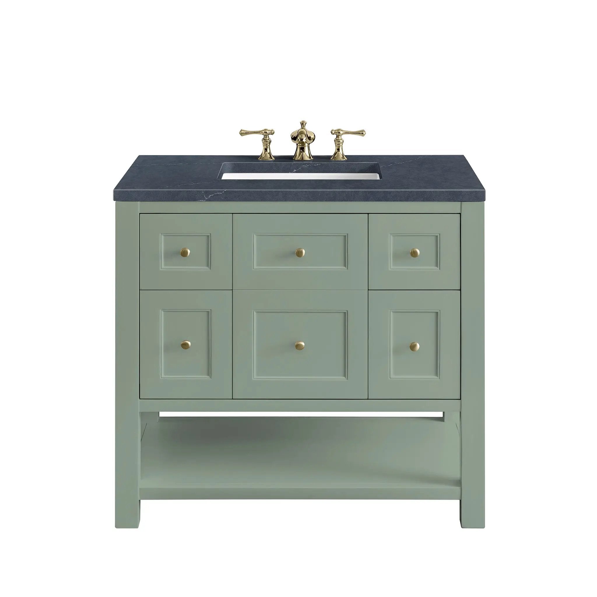 James Martin Breckenridge 36" Single Vanity Set - Smokey Celadon by James Martin Vanities