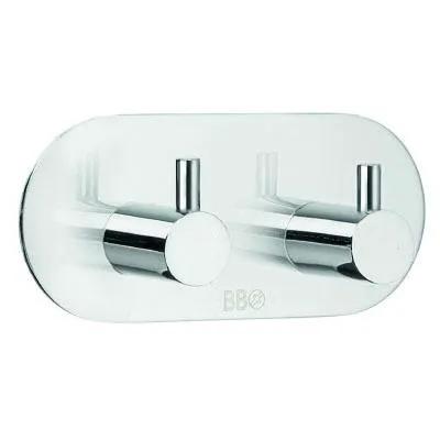 Smedbo Beslagsboden Design Double Towel Hook Self-adhesive by Smedbo