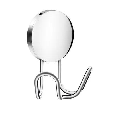 polished chrome double hook
