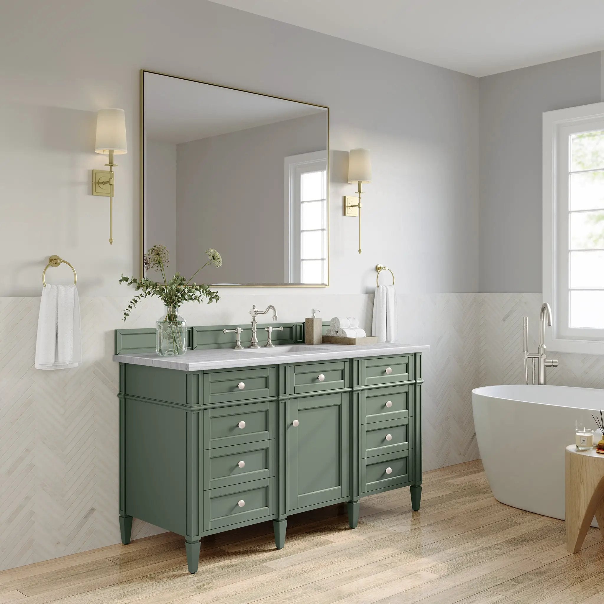 smokey celadon vanity