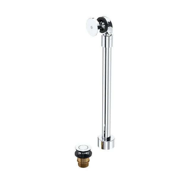 polished chrome bathtub drain