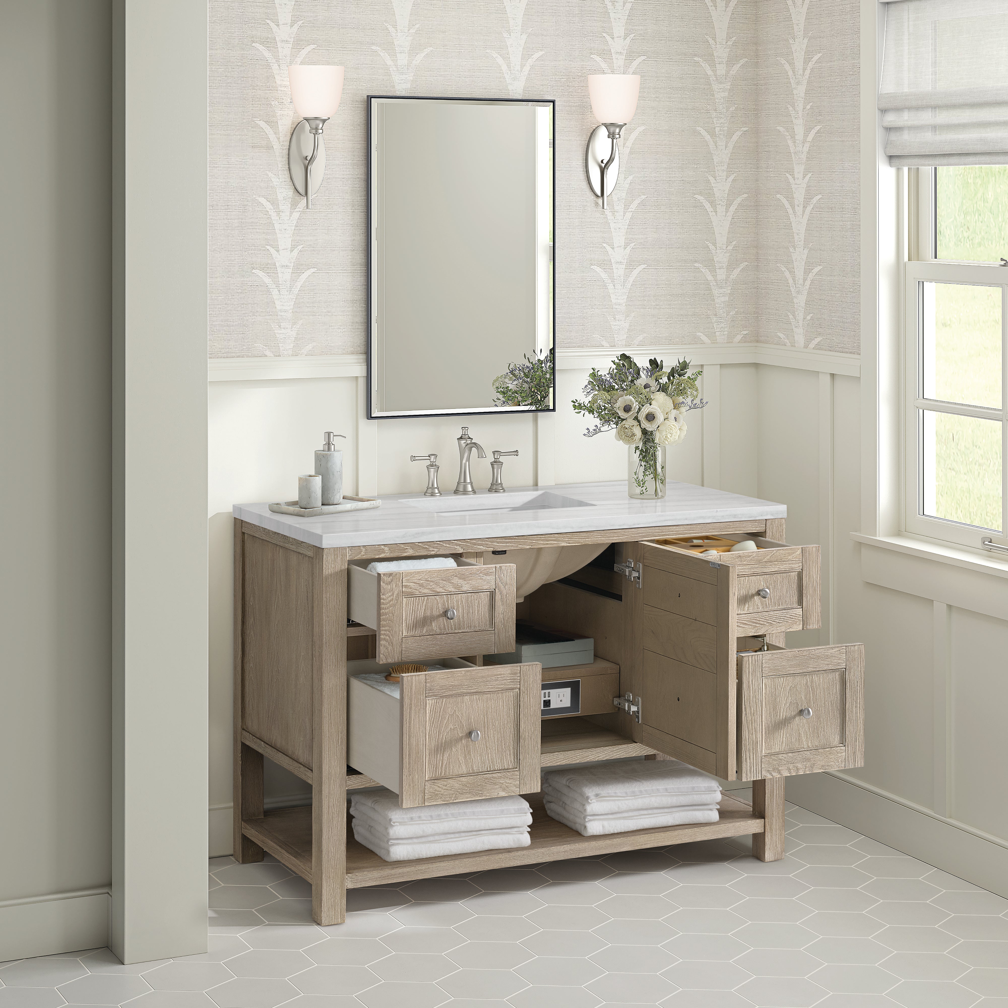 arctic fall solid surface top vanity