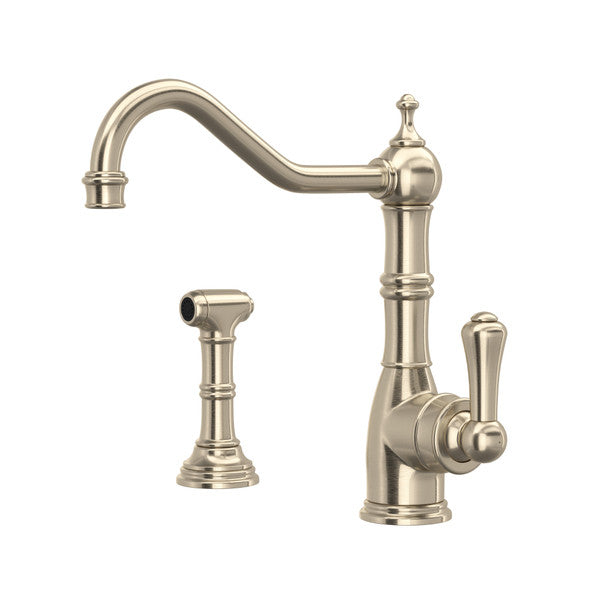 Rohl Edwardian Kitchen Faucet with Side Spray by Rohl