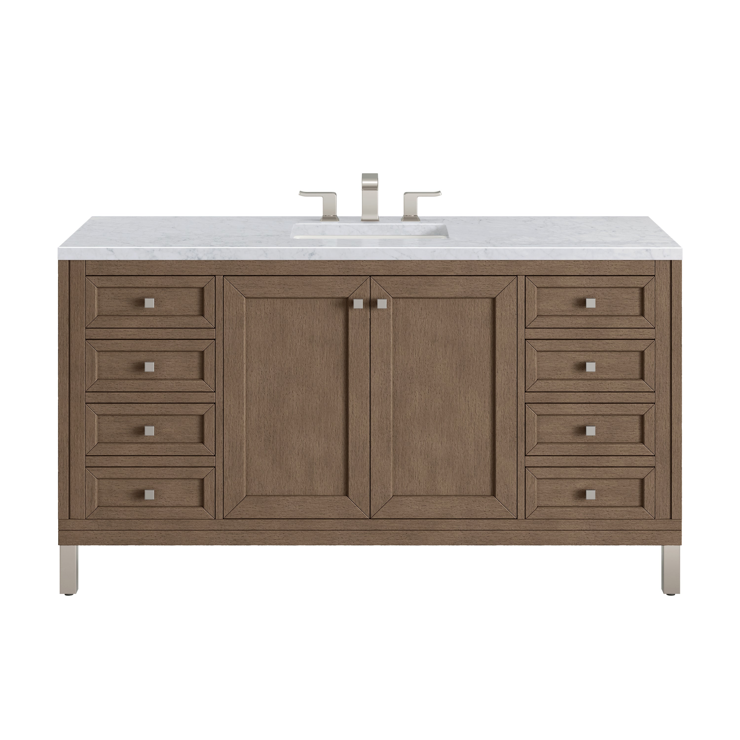 James Martin Vanities Chicago 60" Single Vanity - Whitewashed Walnut