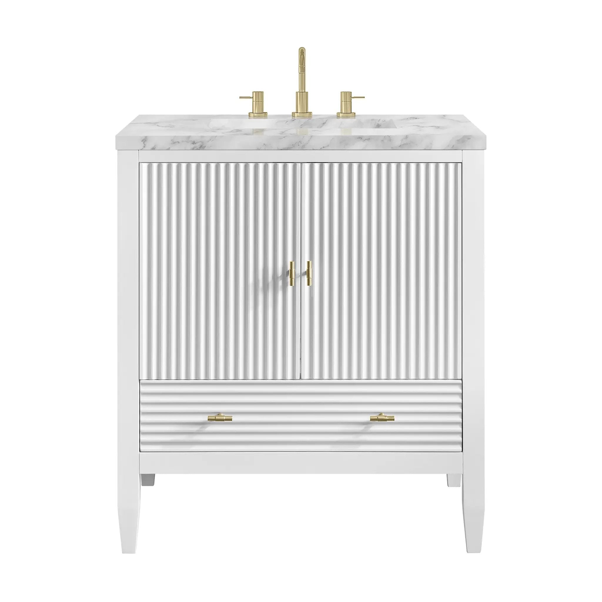 James Martin Myrrin 30" Single Vanity Set - Bright White by James Martin Vanities