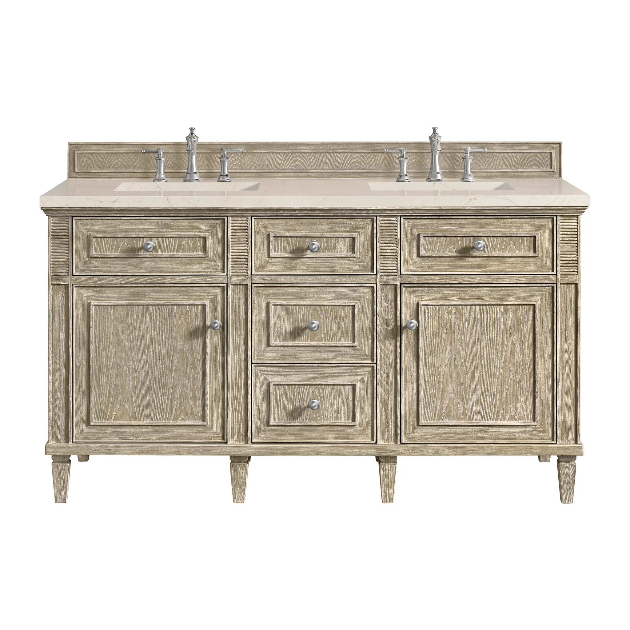James Martin Lorelai 60" Double Vanity Set - Whitewashed Oak by James Martin Vanities