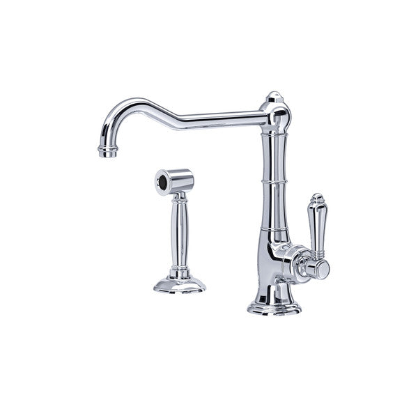 polished chrome kitchen faucet