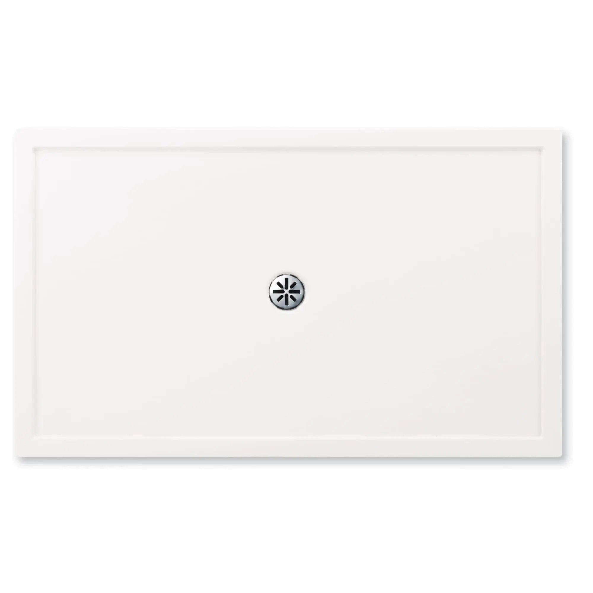 white shower base