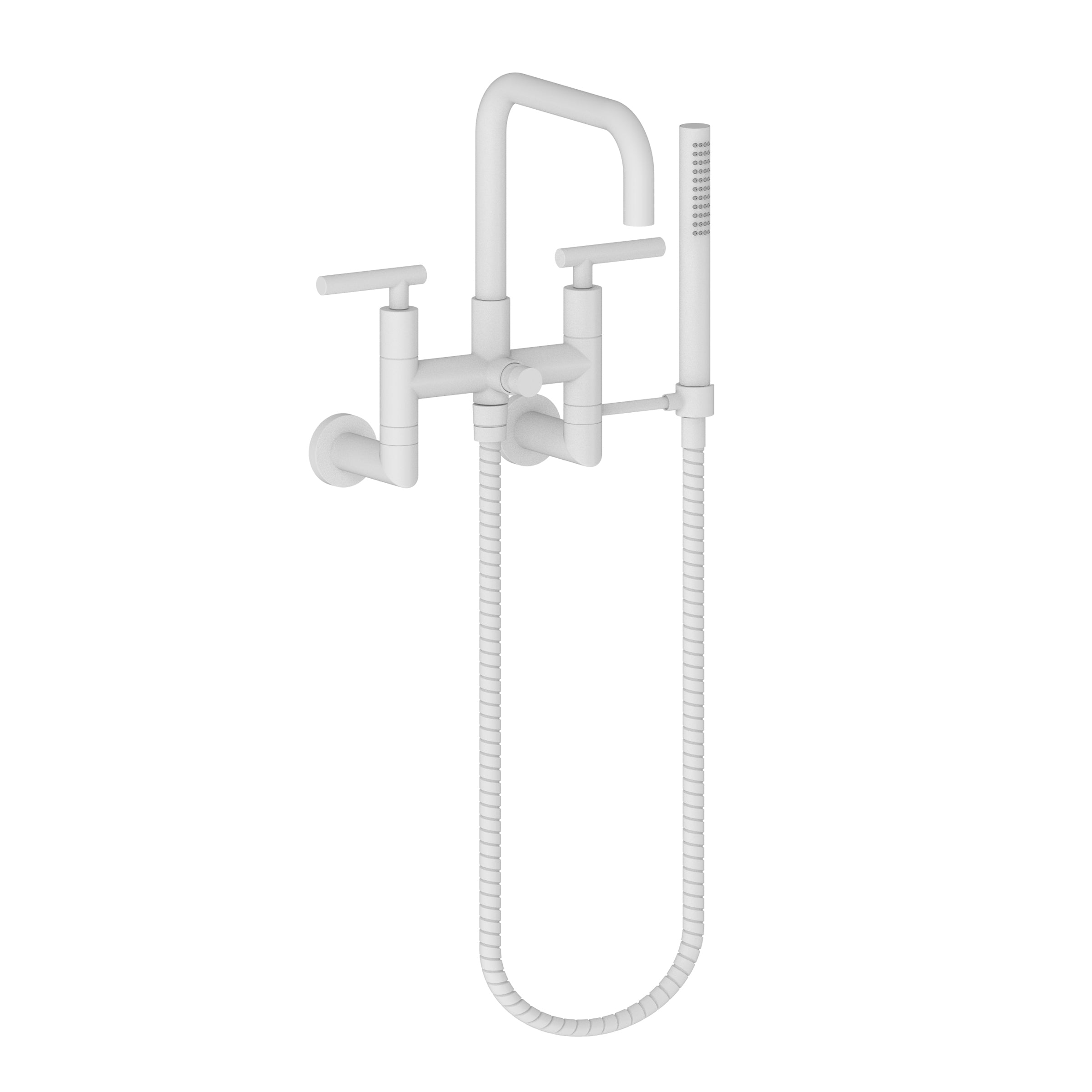 Newport Brass East Square Exposed Tub & Hand Shower Set - Wall Mount