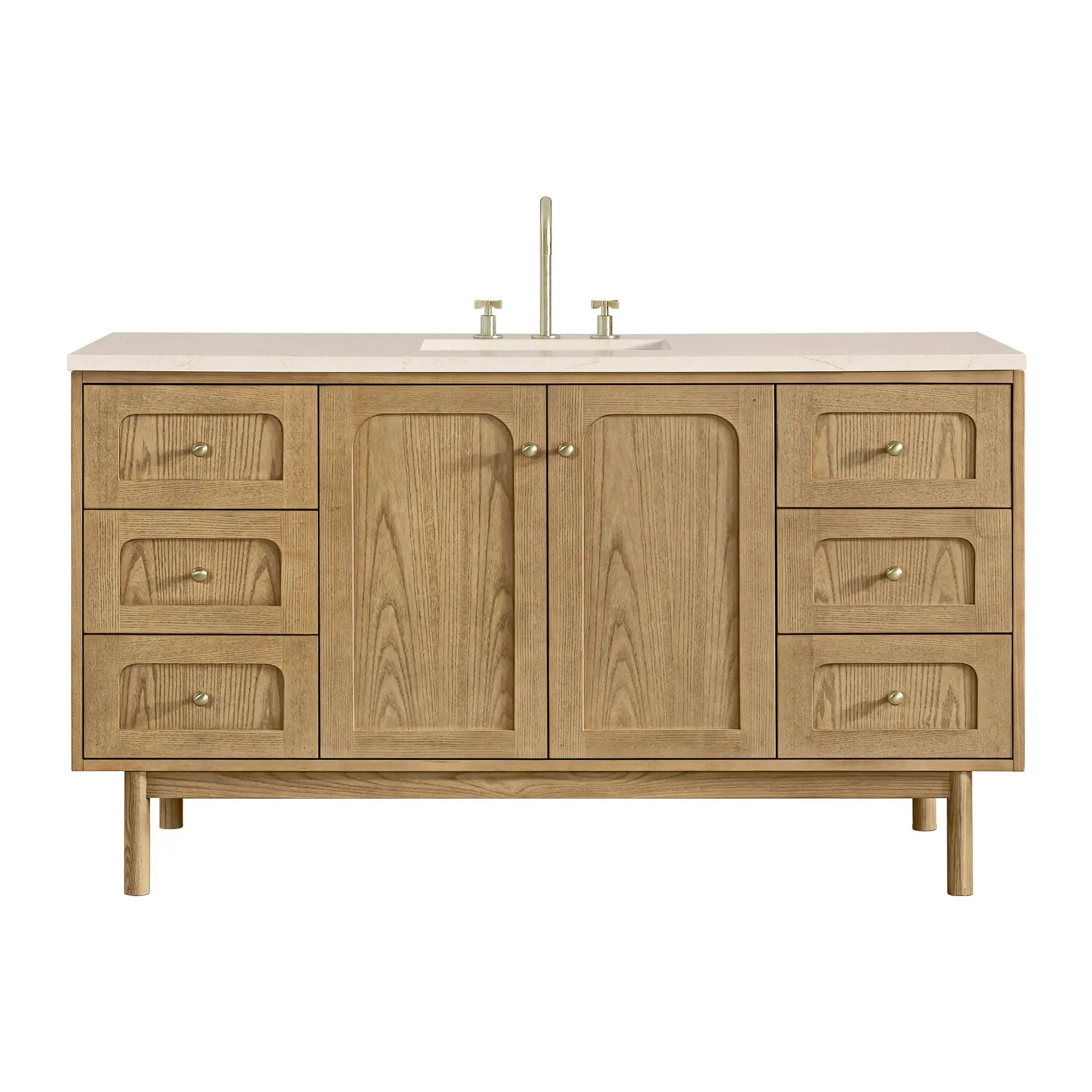 James Martin Laurent 60" Single Vanity Set - Light Natural Oak by James Martin Vanities