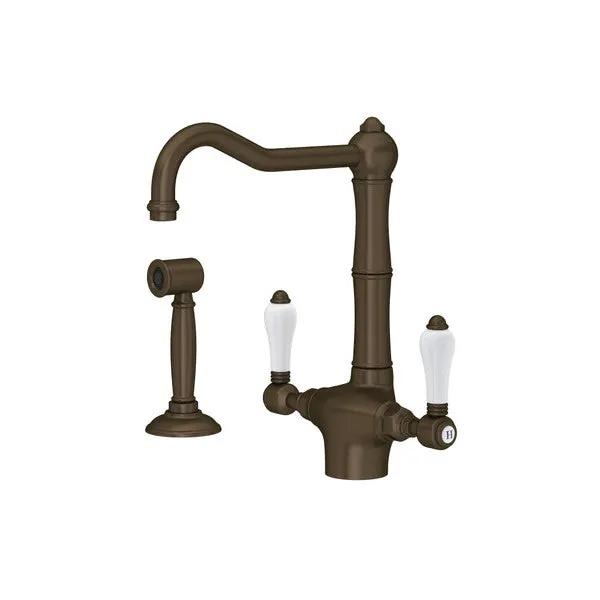 Rohl Acqui Two Handle Kitchen Faucet with Side Spray by Rohl