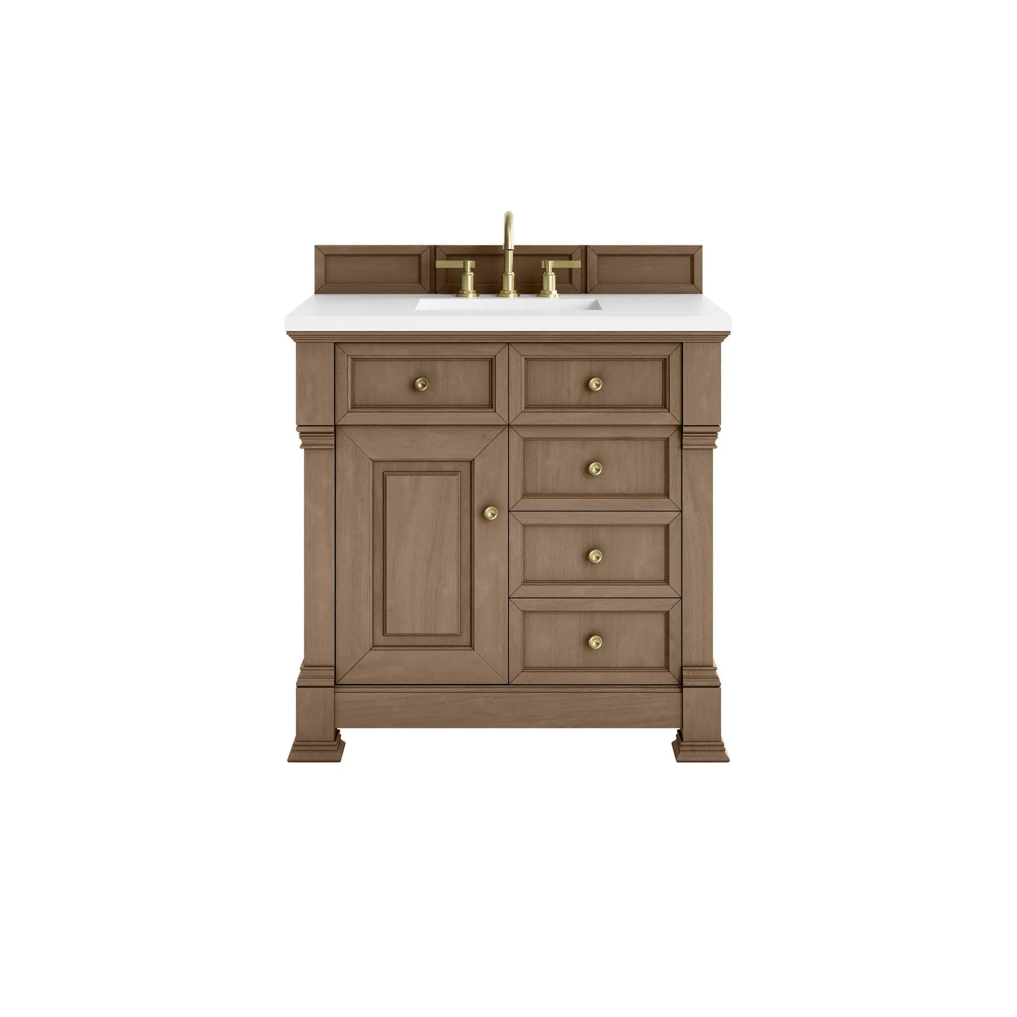 James Martin Brookfield 36" Single Vanity Set - Pecan by James Martin Vanities