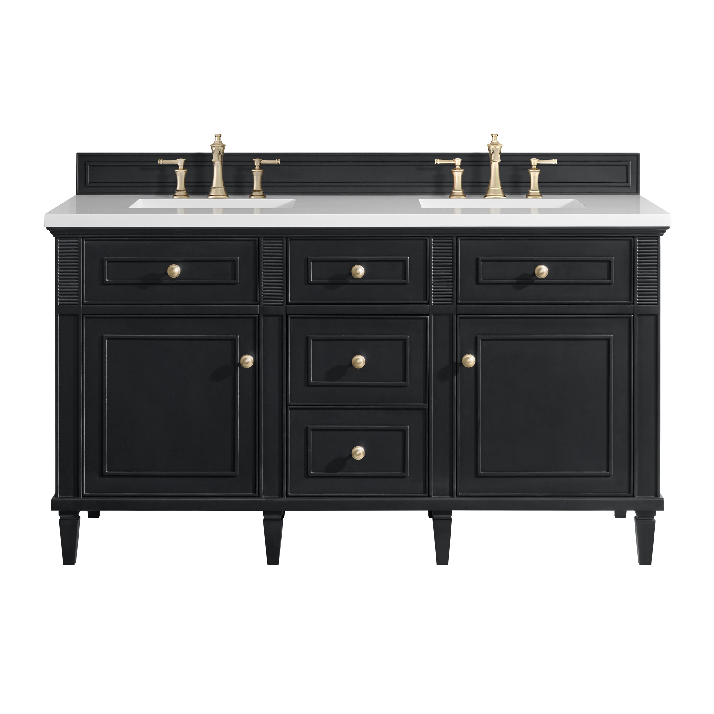James Martin Lorelai 60" Double Vanity Set - Black Onyx by James Martin Vanities