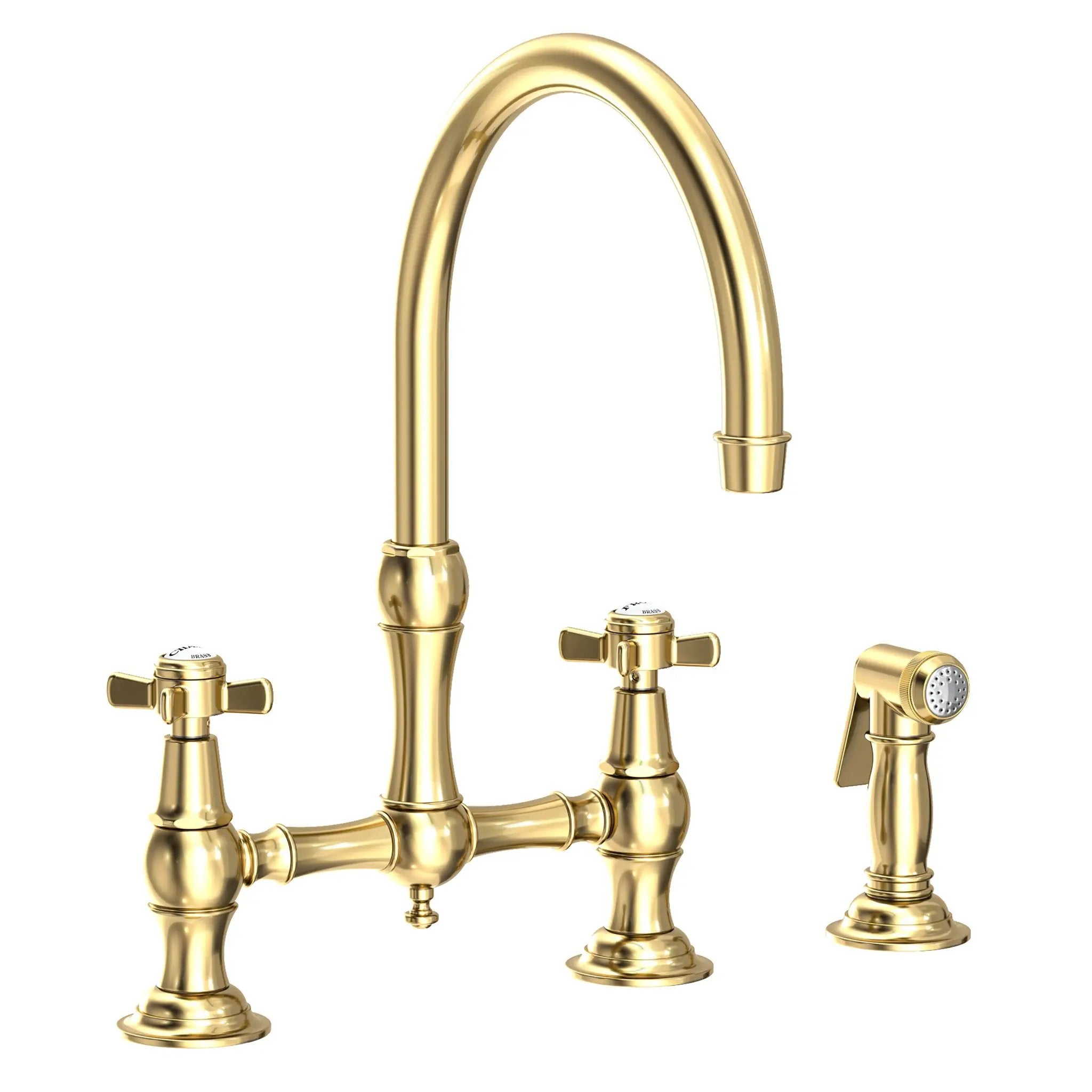 Newport Brass Fairfield Kitchen Bridge Faucet with Side Spray by Newport Brass